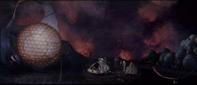 The multi-national crew discover a dead planet devastated by war in Kurt Maetzig's The Silent Star (1960)