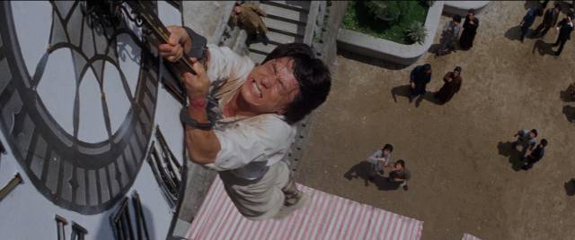Jackie Chan channels his inner Harold Lloyd as Coast Guard sailor Dragon Ma in Project A (1983)