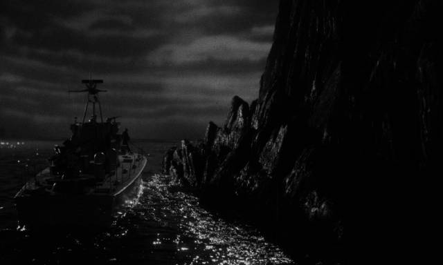 A fast gunboat raids the French coast in Basil Dearden's The Ship That Died of Shame (1955)