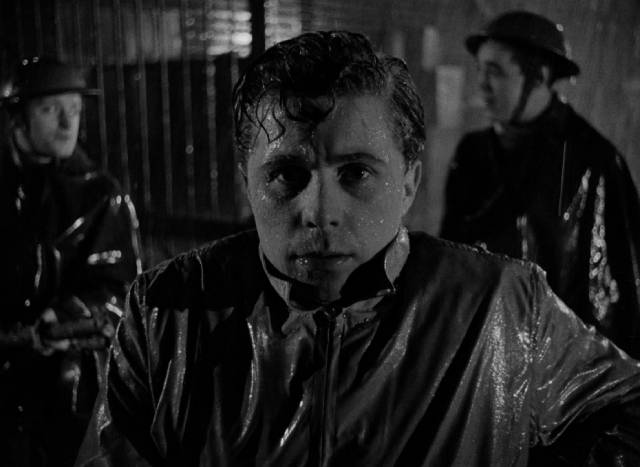 British soldiers are suspicious of young Johnny (James Kenney) in Basil Dearden's The Gentle Gunman (1952)
