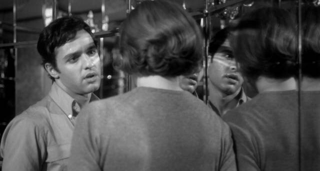 A disturbed man (Sal Mineo) stalks a co-worker in Joseph Cates' Who Killed Teddy Bear? (1965)